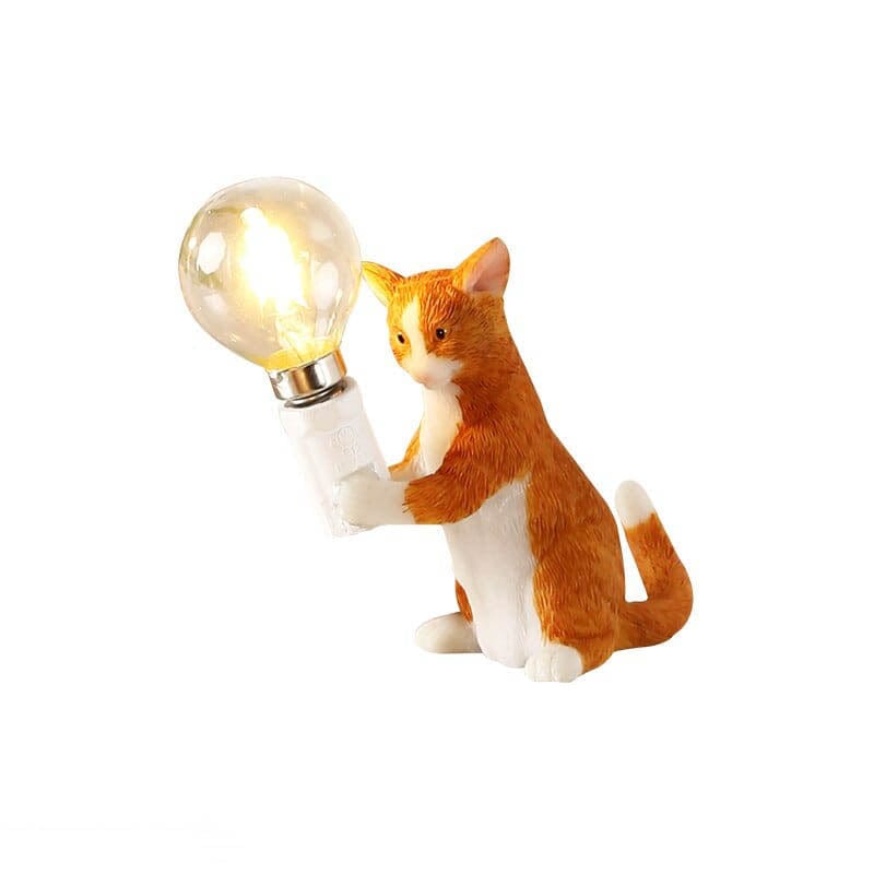 Bordlampe med Kattefigur Dekorativ Stil