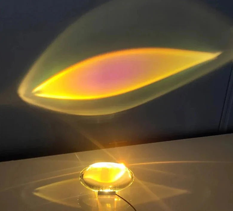 Bordlampe med Krystaldetaljer