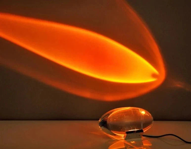 Bordlampe med Krystaldetaljer