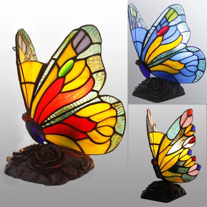 Bordlampe med Retro Sommerfugl Design