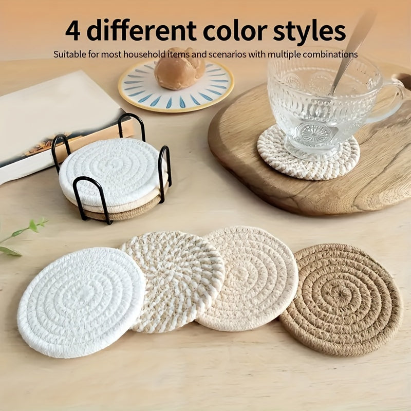Bordskåner Sæt i Boho Stil – 8 Deler Vævet Design til Hjemmet