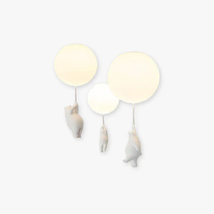 Børnelampe Hænge med Bjørn og Ballon Design