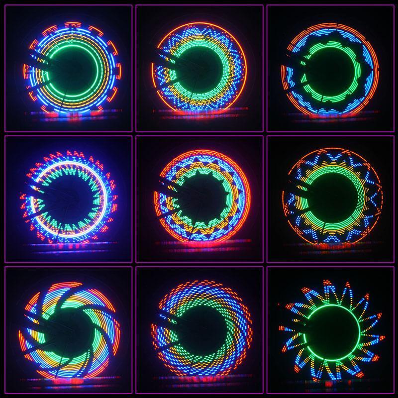 Børns Cykellys med RGB LED Mønstre
