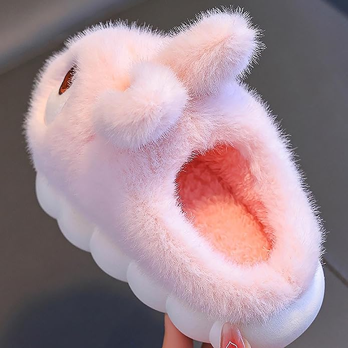 Børns Fluffy Kanin Hjemmesko