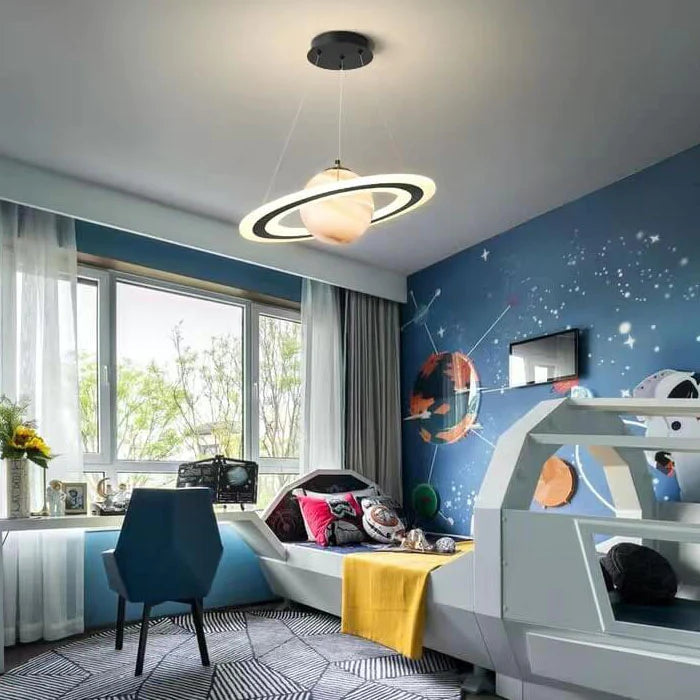 Børns LED Hængelampe Planetarisk Design