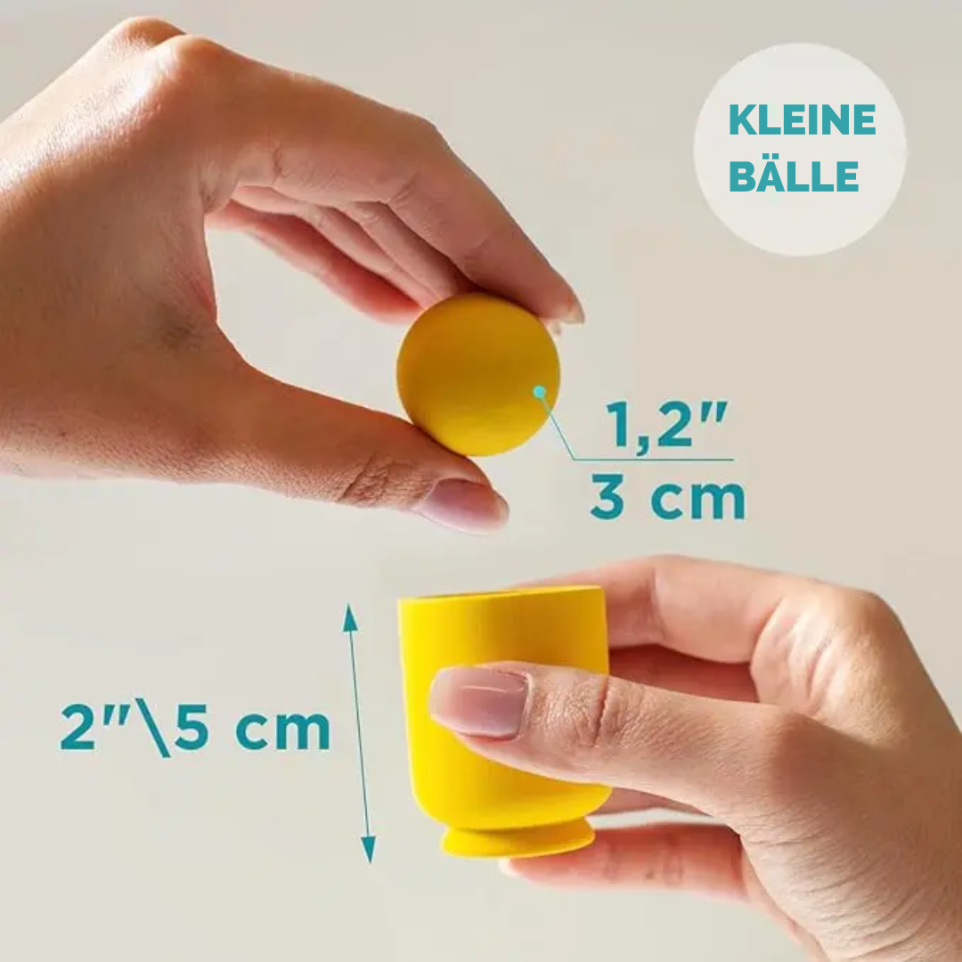 Børns Montessori Legesæt med Regnbuebolde og Kopper