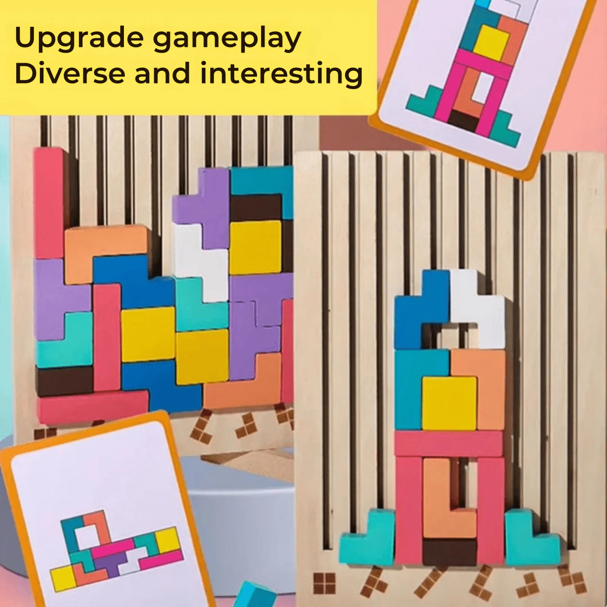 Børns Montessori Tetris Stablespil