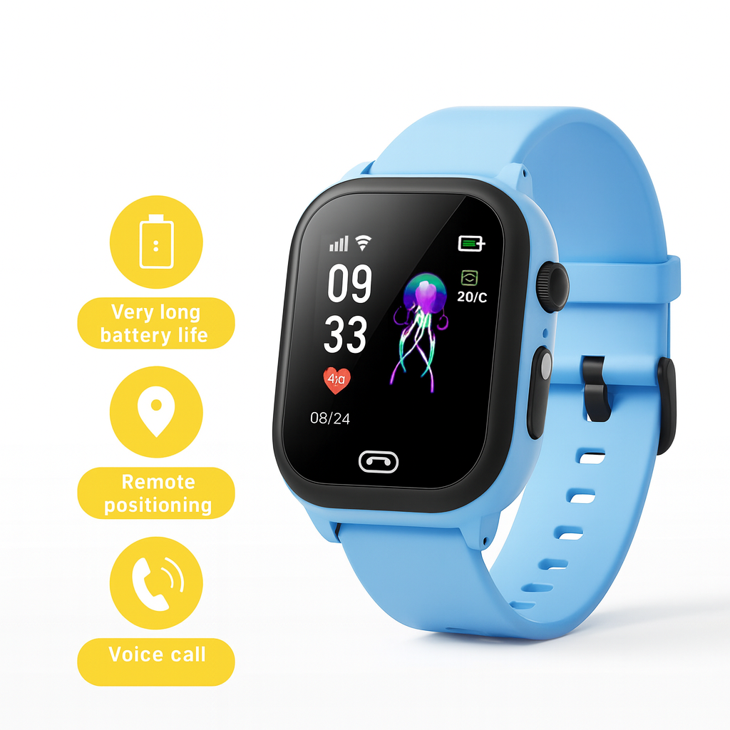 Børns Smartwatch med GPS og Kamera, Vandtæt og Letvægts Design