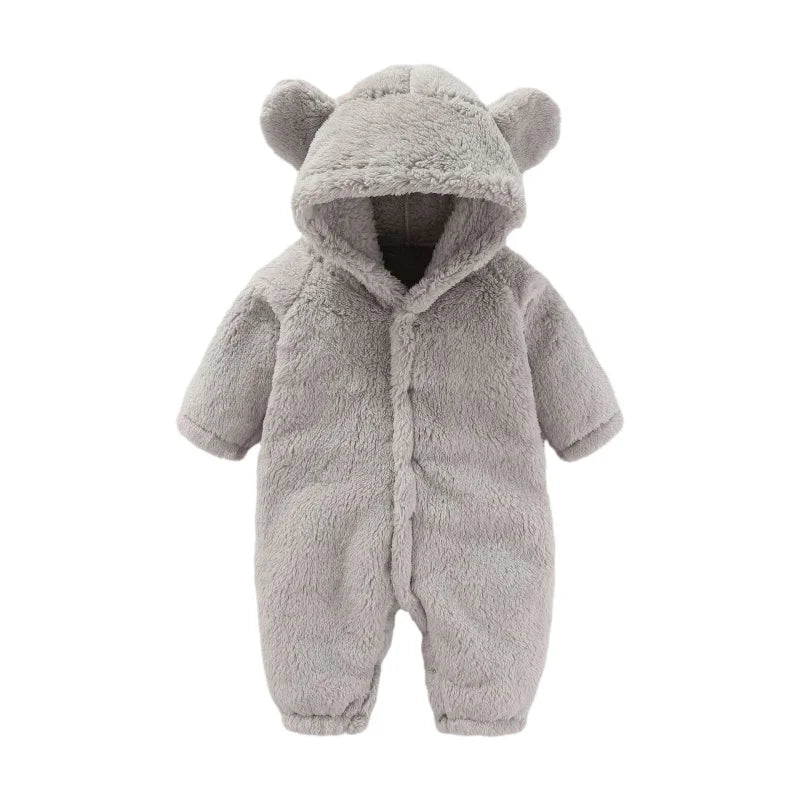 Børns Teddy Jumpsuit med Hætte