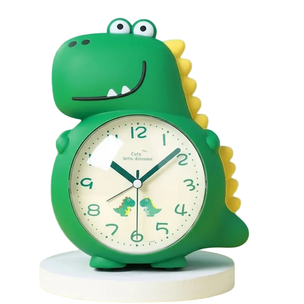 Børns Vækkeur Dinosaur Design Med Blidt Lys