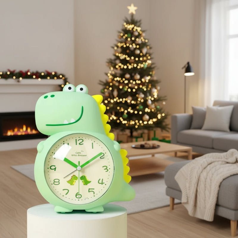 Børns Vækkeur Dinosaur Design Med Blidt Lys