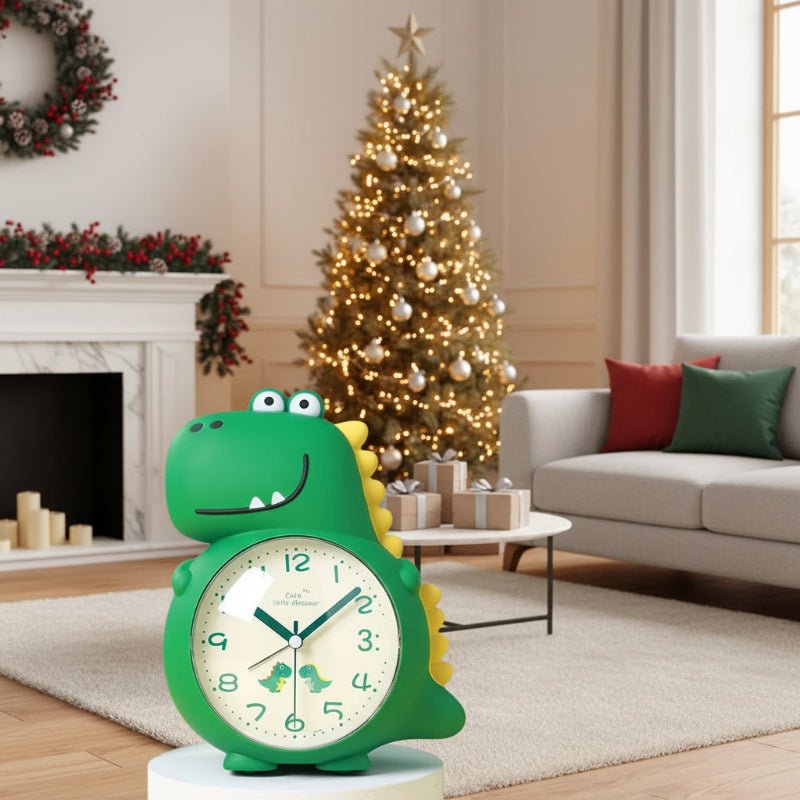 Børns Vækkeur Dinosaur Design Med Blidt Lys