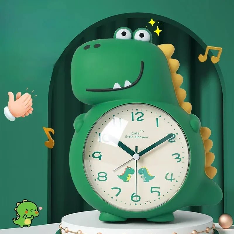 Børns Vækkeur Dinosaur Design Med Blidt Lys