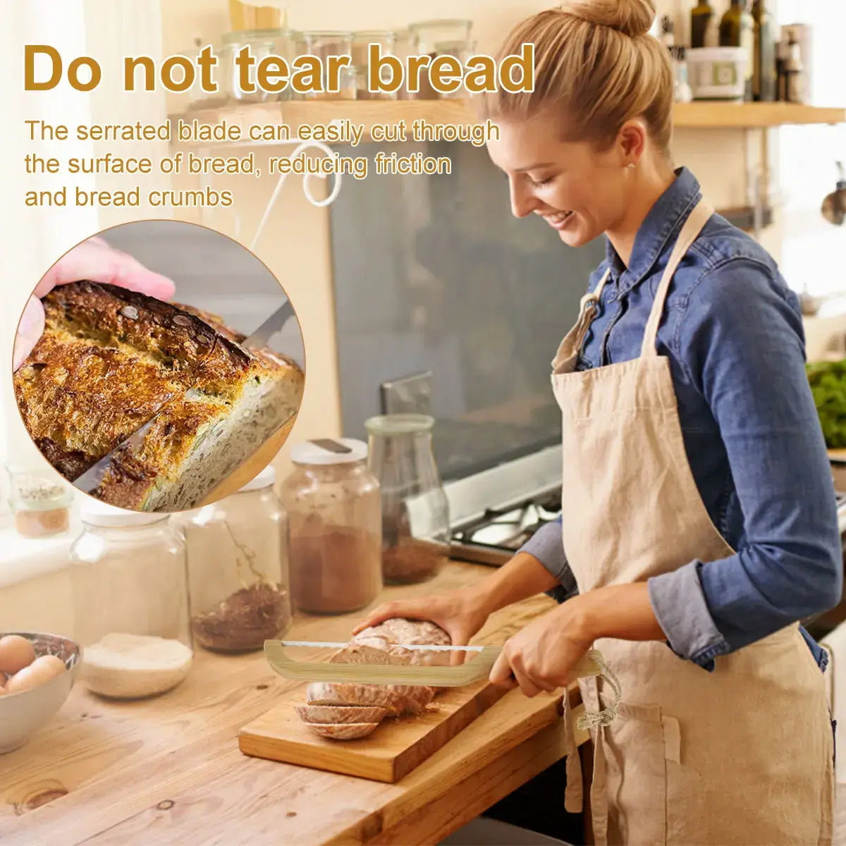 Brødkniv med Takket Design til Præcise Snit