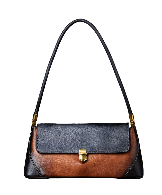 Brun Tote Håndtaske med Kontrast Design