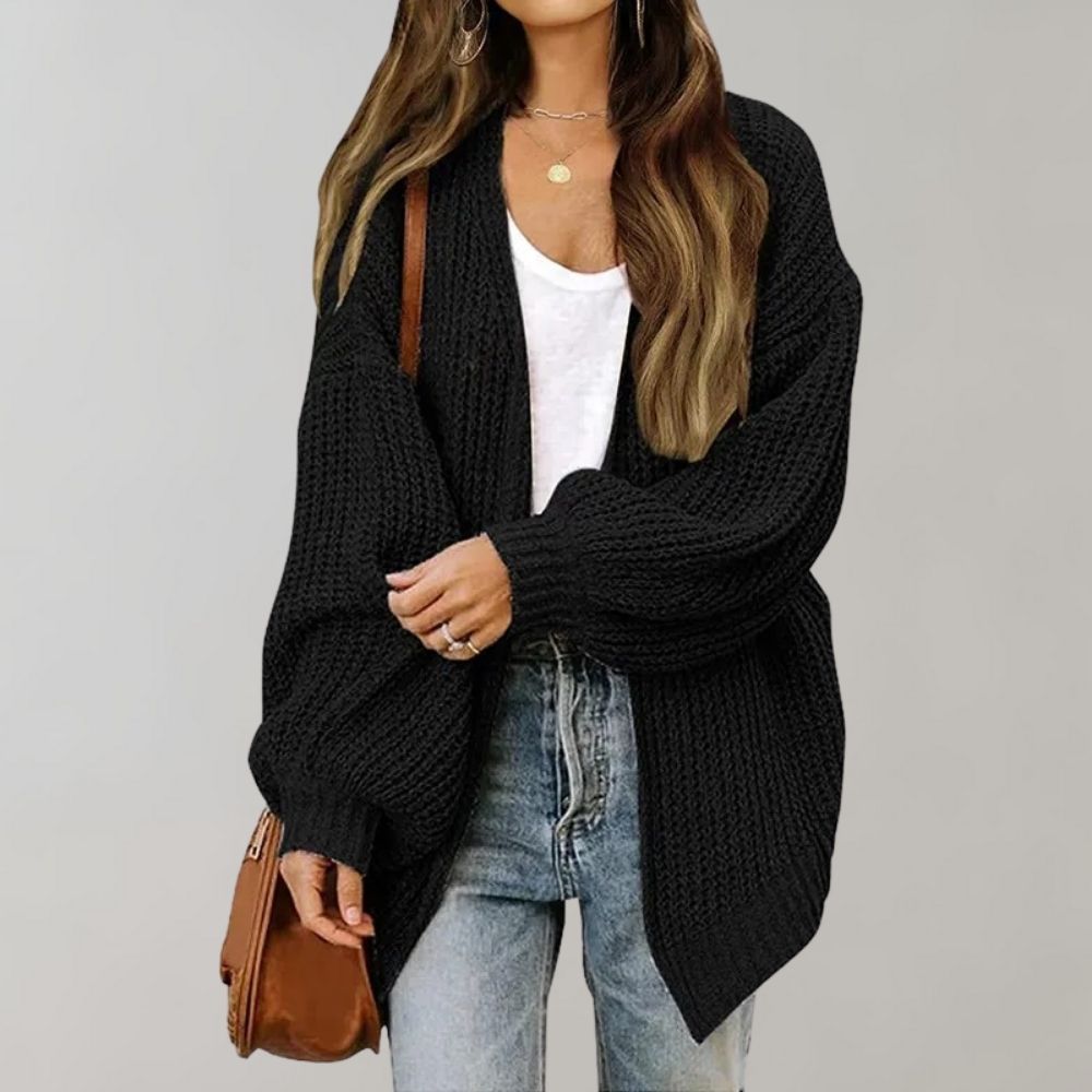 Kali Cardigan Kvinde – Oversized Sweater i Blødt Strik & Elegant Casual Snit