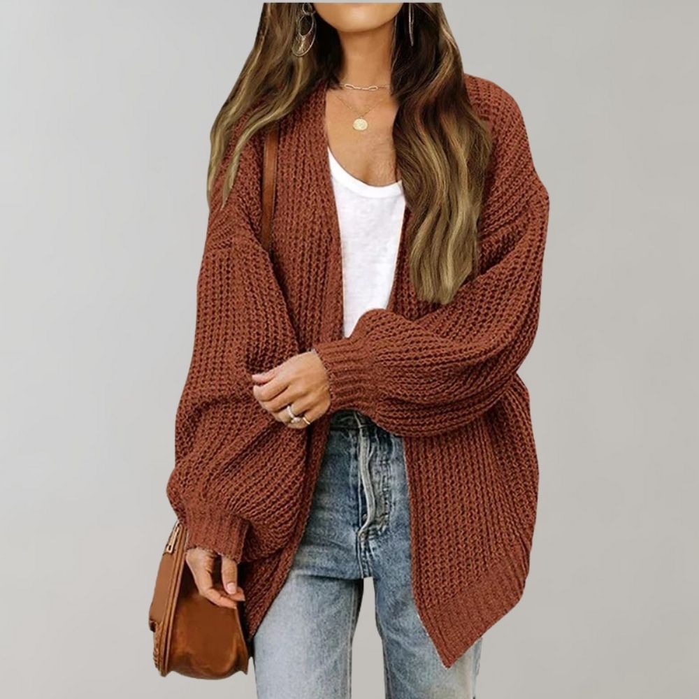 Kali Cardigan Kvinde – Oversized Sweater i Blødt Strik & Elegant Casual Snit