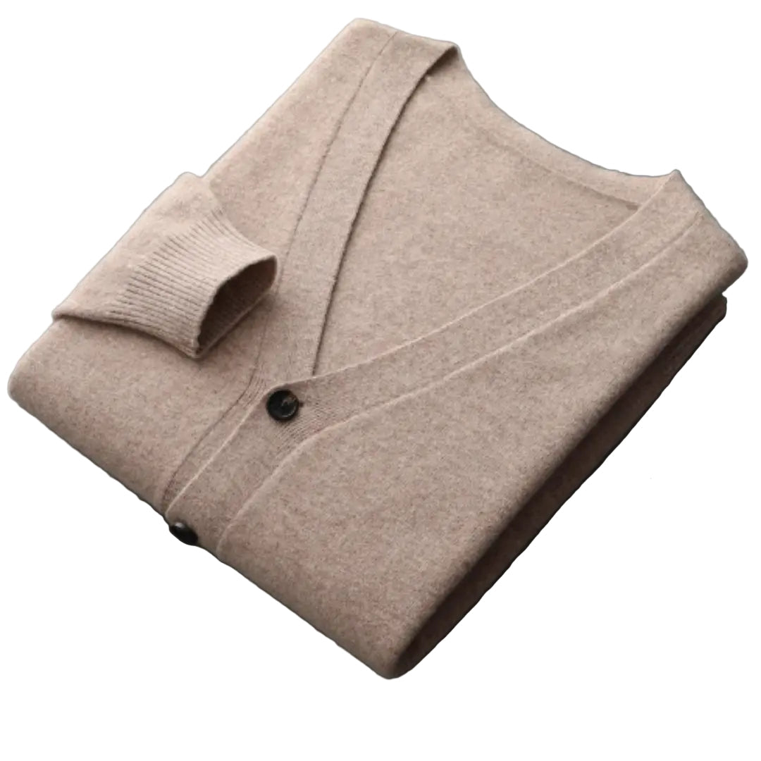 Cardigan til Herre med Tidløst Design og Knaplukning