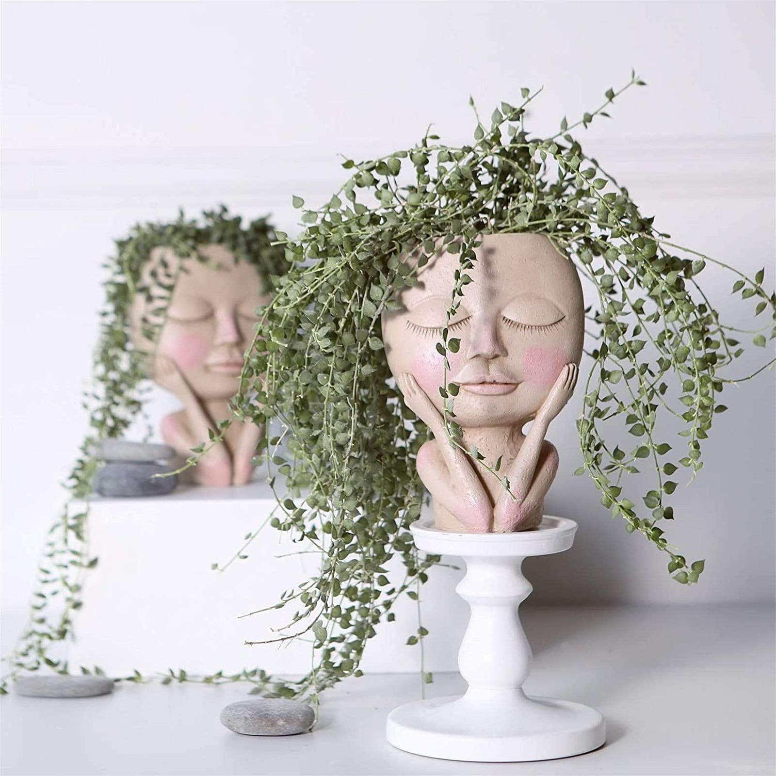 Charmerende Blomsterpotte med Ansigt