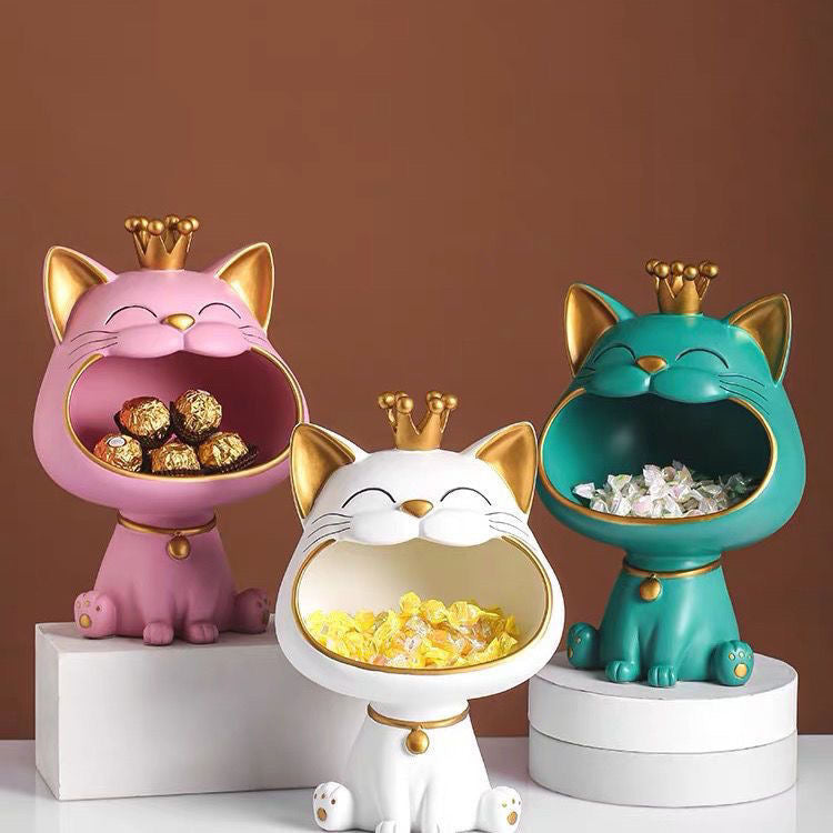 Charmerende Lucky Cat Statue til Hjem og Kontor