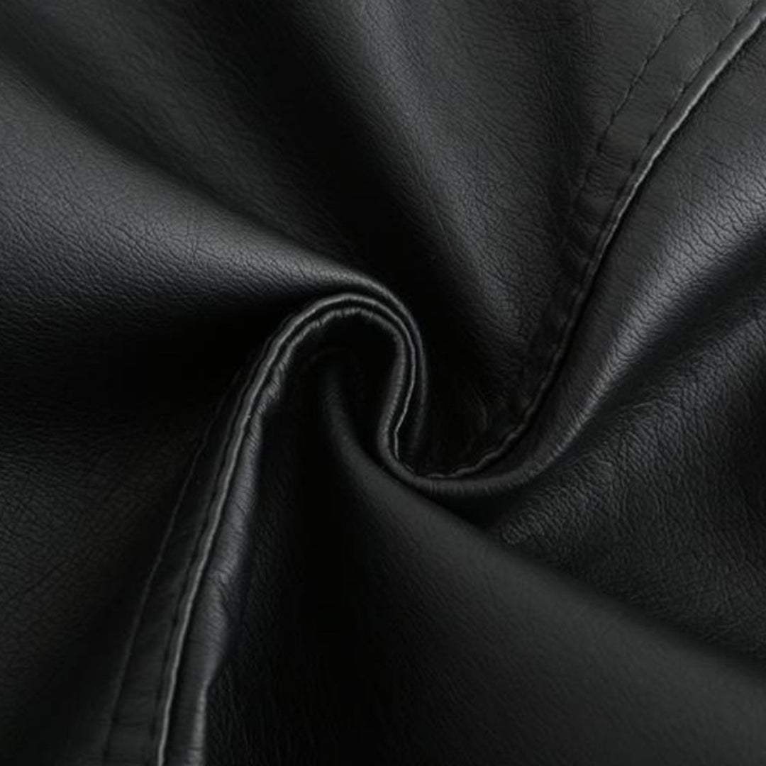 Janiyah Kvinders Læderjakke – Chic Ståkrave, Lynlåse & Elegant Moderne Stil