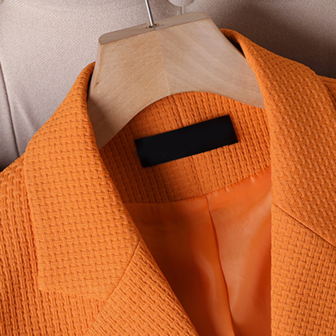 Pia Blazer Dame – Elegant Enkeltknappet Blazer med Lange Ærmer til Alle Anledninger