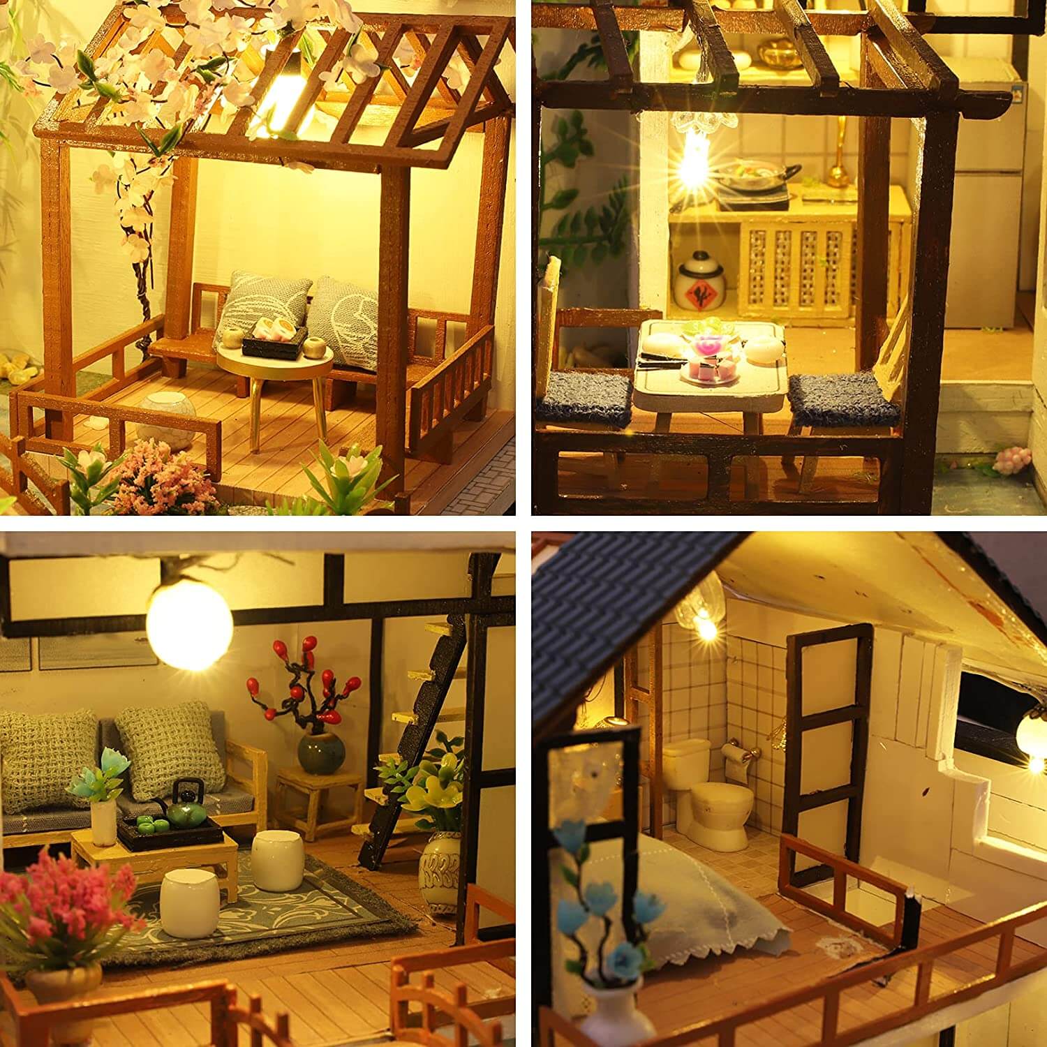 DIY Træ Miniature House Kit