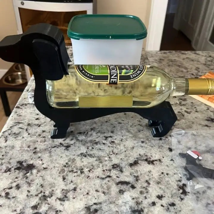 Dachshund Vinflaskeholder Unik Design Dekorativ Indretning