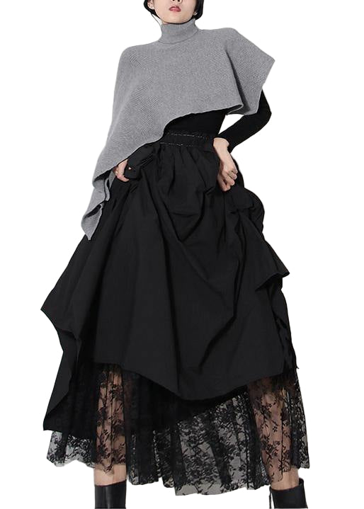 Kvinders Asymmetrisk Patchwork Sommernederdel