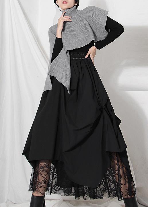 Kvinders Asymmetrisk Patchwork Sommernederdel