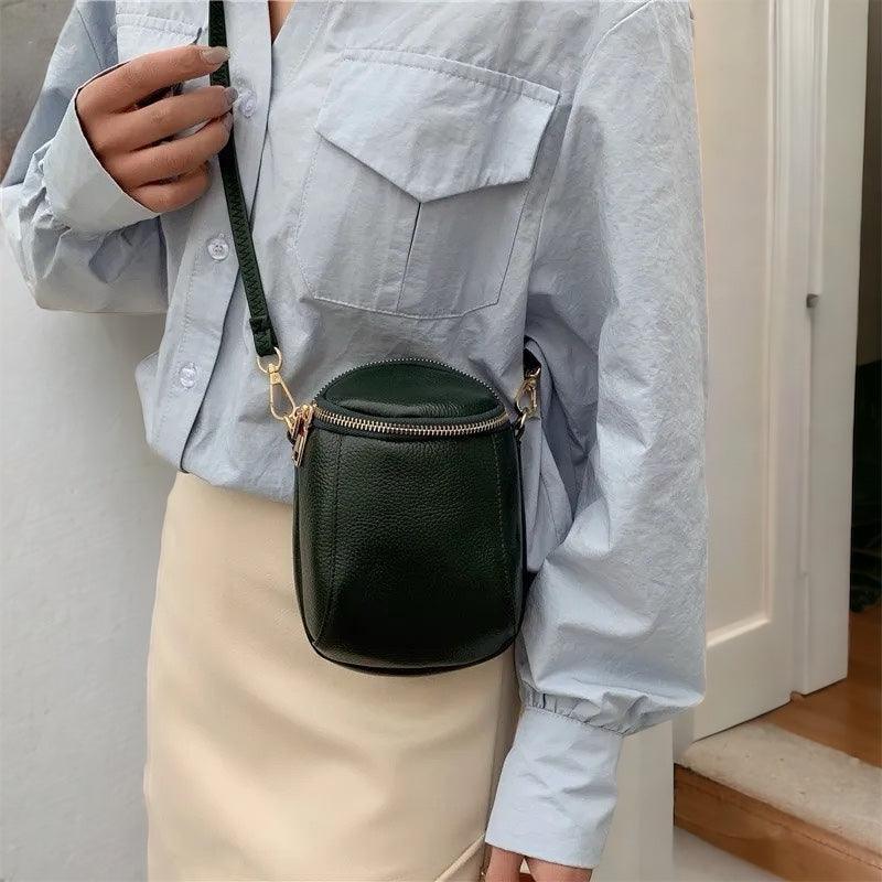 Kvinders Crossbody Taske Vegansk Læder Kompakt Design
