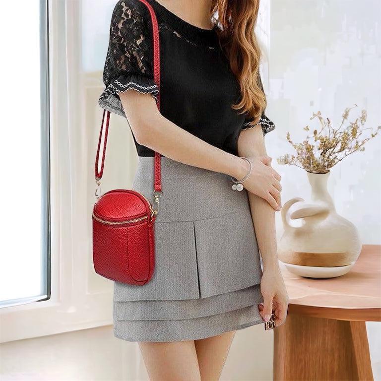 Kvinders Crossbody Taske Vegansk Læder Kompakt Design