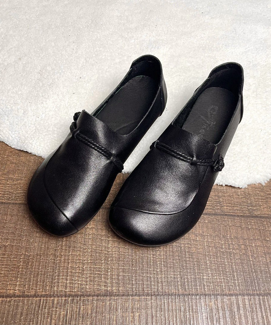 Kvinders Flats Sko med Krydsrem i Retro Stil