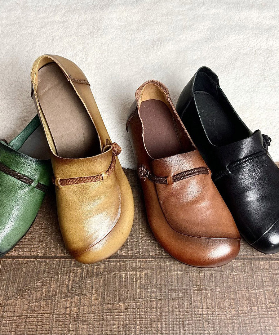 Kvinders Flats Sko med Krydsrem i Retro Stil