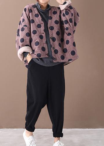 Kvinders Frakke V-Hals Button Down Rød Plaid