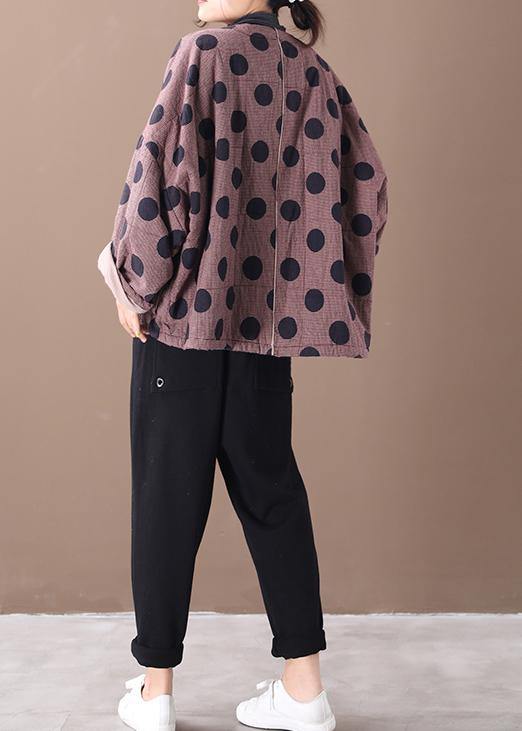 Kvinders Frakke V-Hals Button Down Rød Plaid
