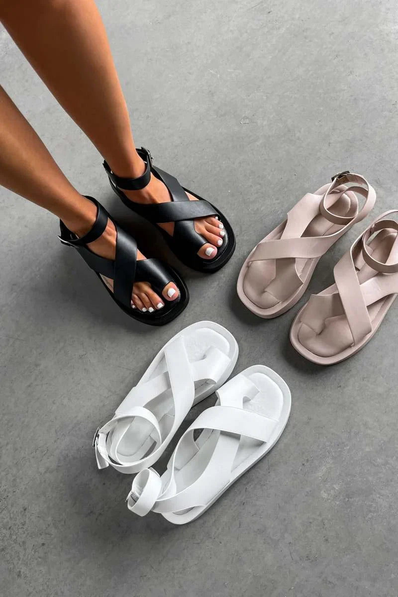 Dame Gladiator Sandaler i Tykt Design Syntetisk Materiale
