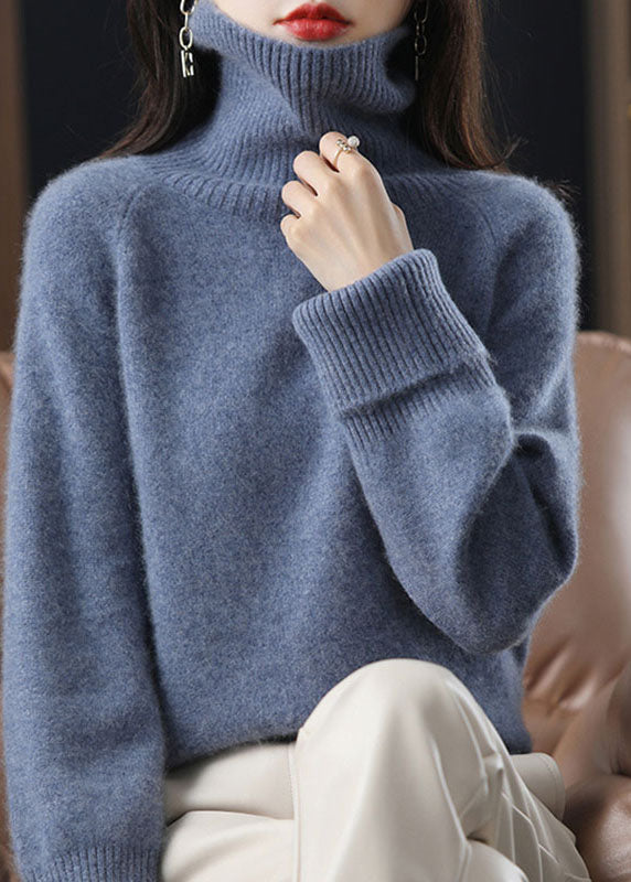 Kvinders Høj Hals Strik Sweater
