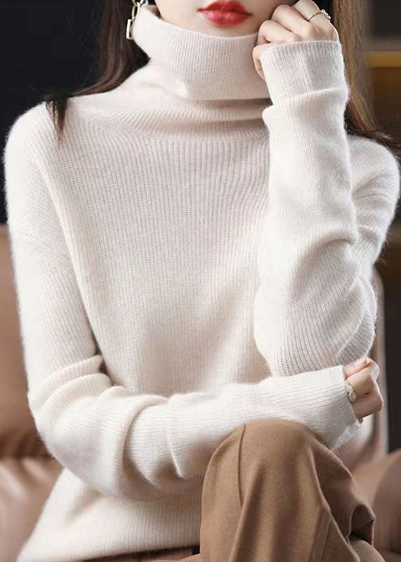 Kvinders Høj Hals Strik Sweater