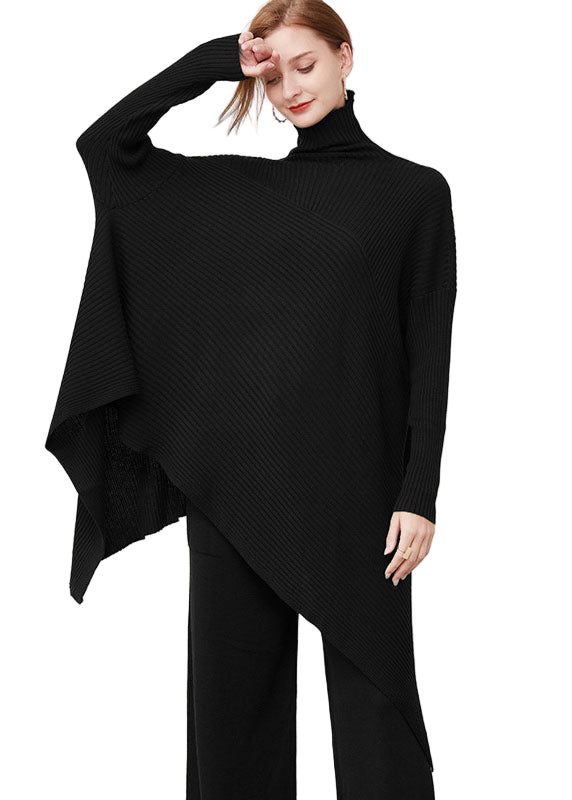 Kvinders Oversize Trøje med Asymmetrisk Design