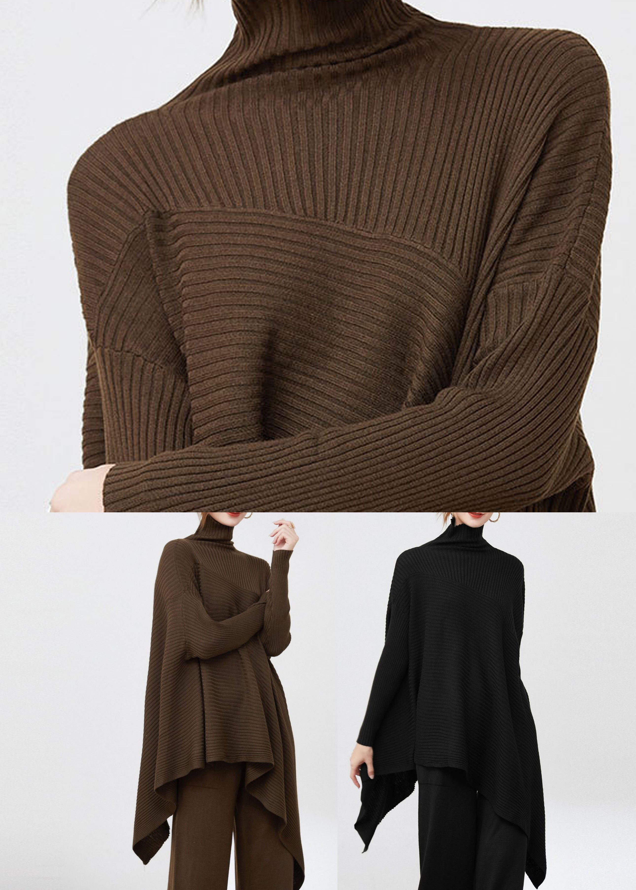 Kvinders Oversize Trøje med Asymmetrisk Design