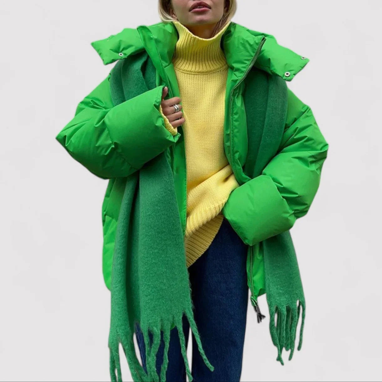 Kvinders Puffer Jakke Oversized Vinterstil