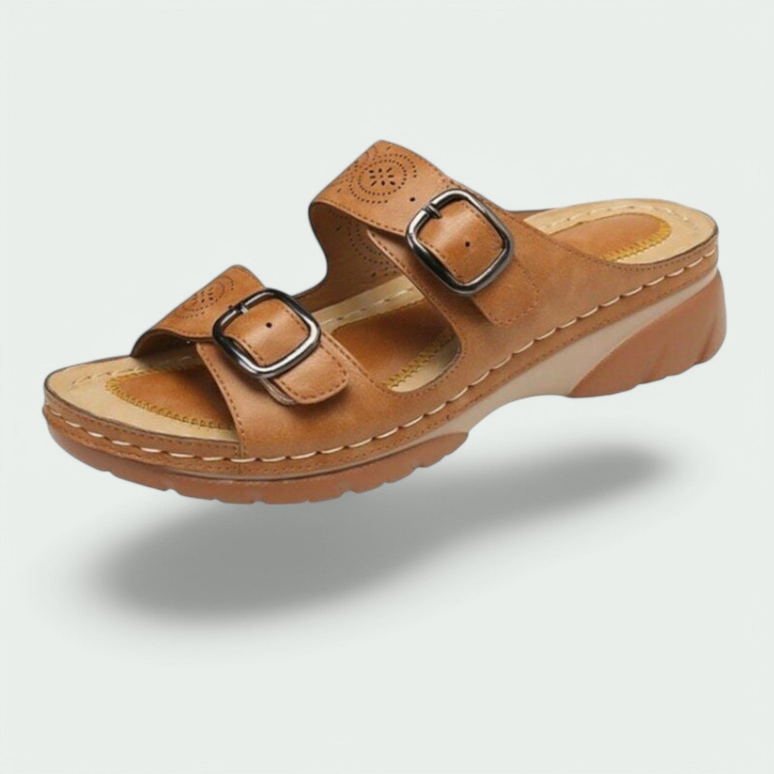 Dame Sandaler Justerbar Kunstlæder Bred Hæl