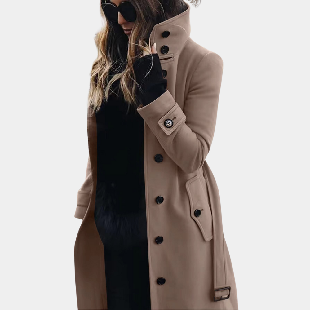 Kvinders Trenchcoat i Stilfuldt Design