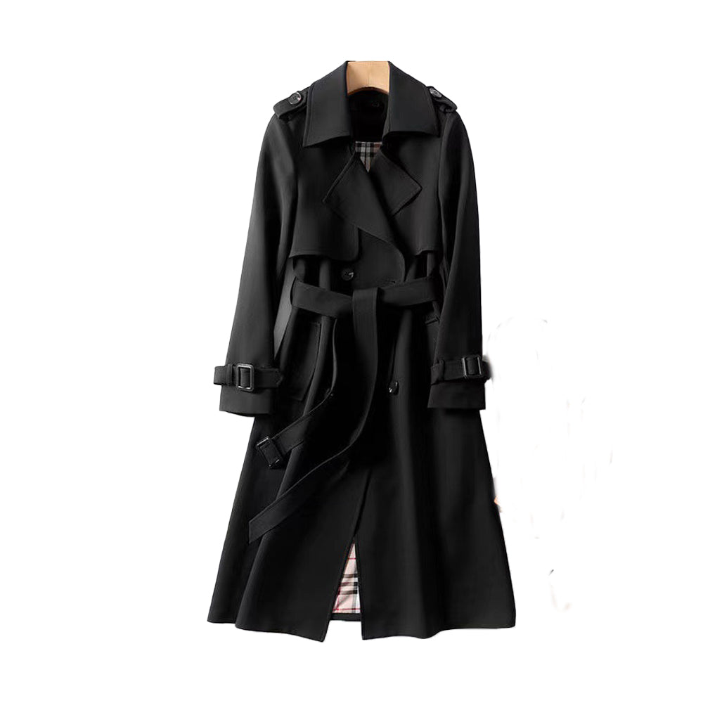 Dame Trenchcoat med Dobbelt Knapdesign