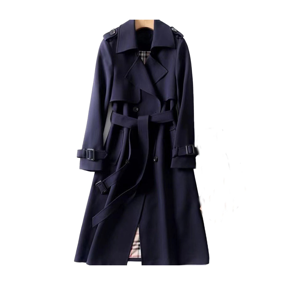 Dame Trenchcoat med Dobbelt Knapdesign