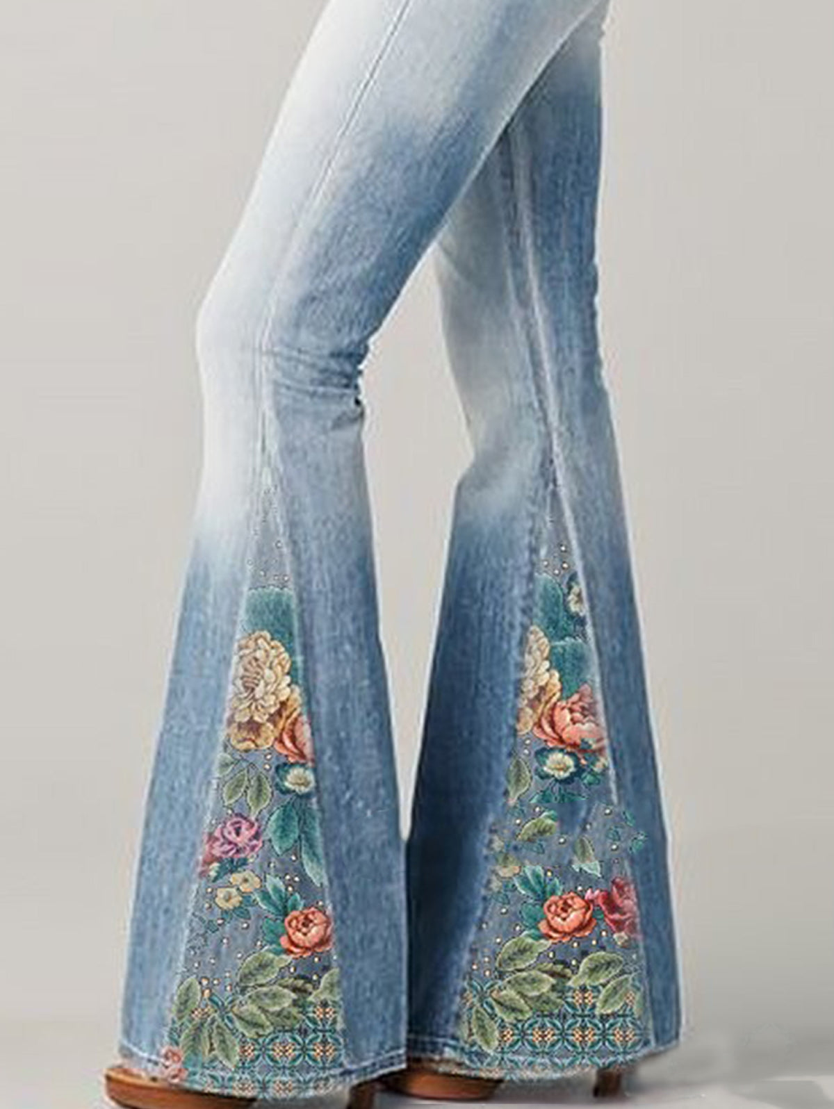 Kvinder jeans med Blussede Ben