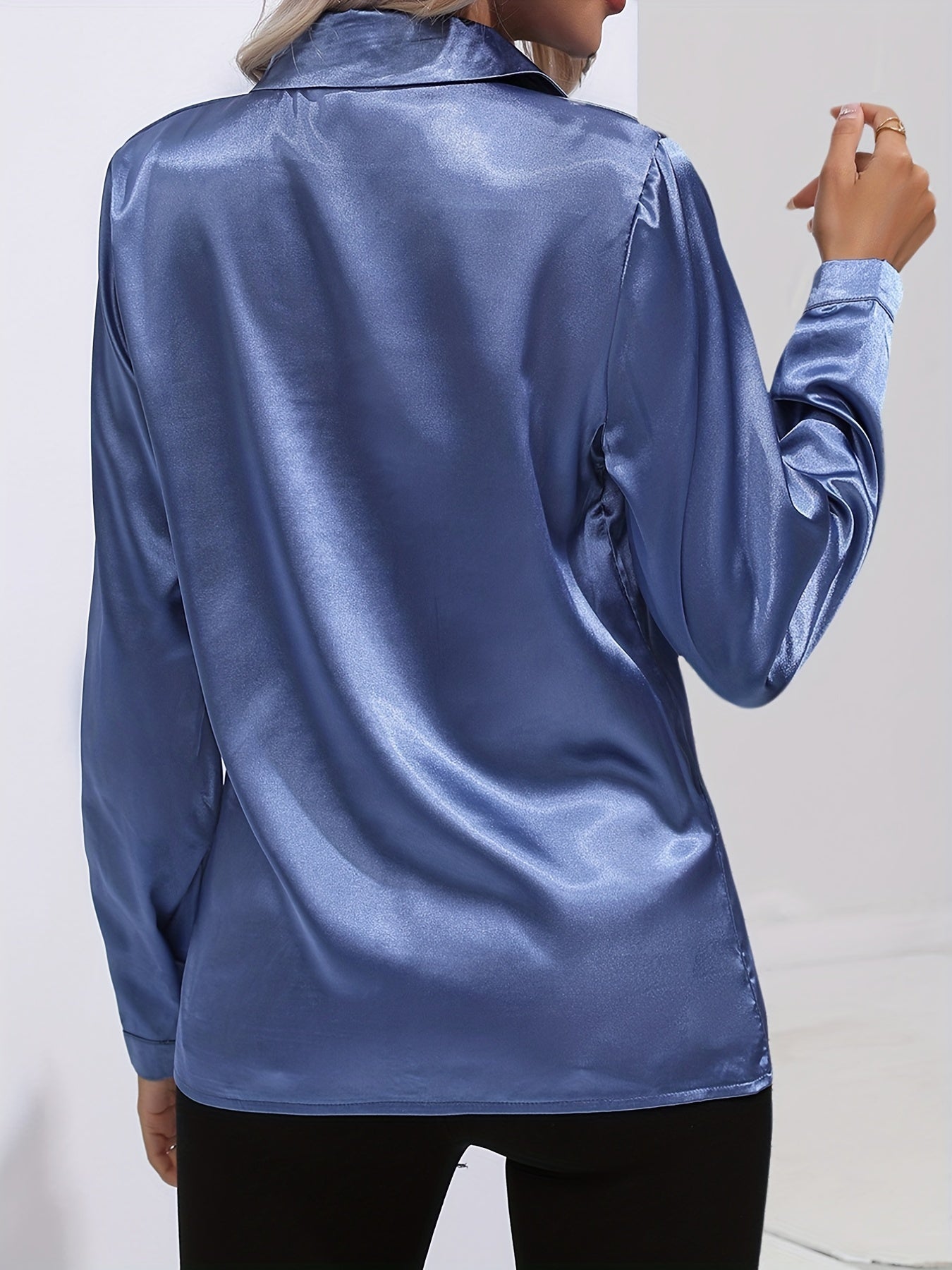 Kvinders Klassisk Bluse Tidløs Design Blødt Stof