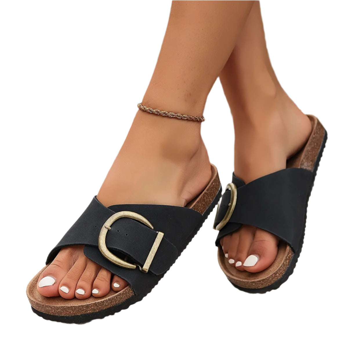 Kvinders Kork Sandaler med Justerbare Remme