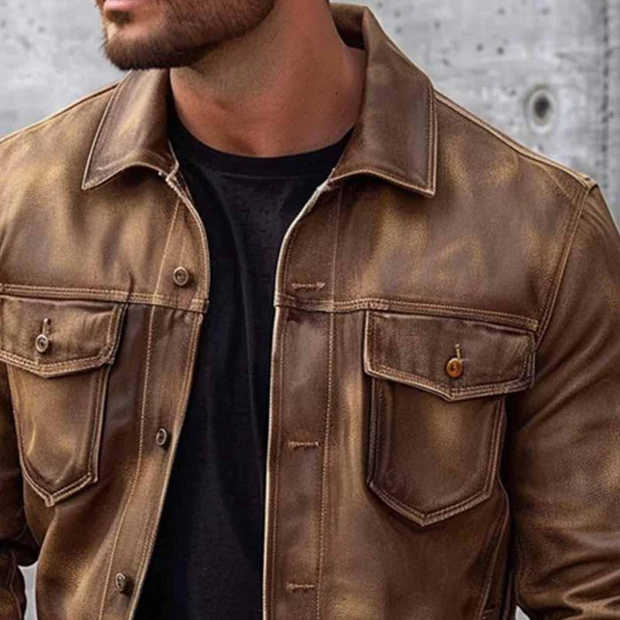 Pierre Herre Vintage Jakke – Elegant & Holdbar Læderjakke med Tidøst Stil